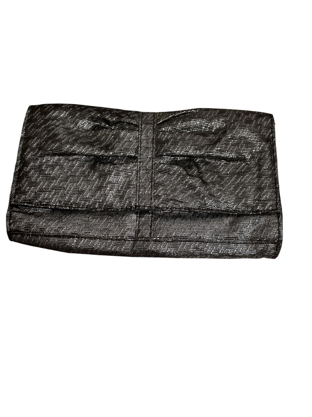 Lancôme Black & Silver Cinched Cosmetic Clutch. NWOT!